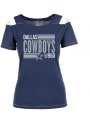 Dallas Cowboys Womens Zadie Navy Blue Scoop T-Shirt
