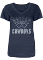 Dallas Cowboys Womens Poult T-Shirt - Navy Blue