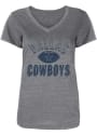 Dallas Cowboys Womens Poult T-Shirt - Grey