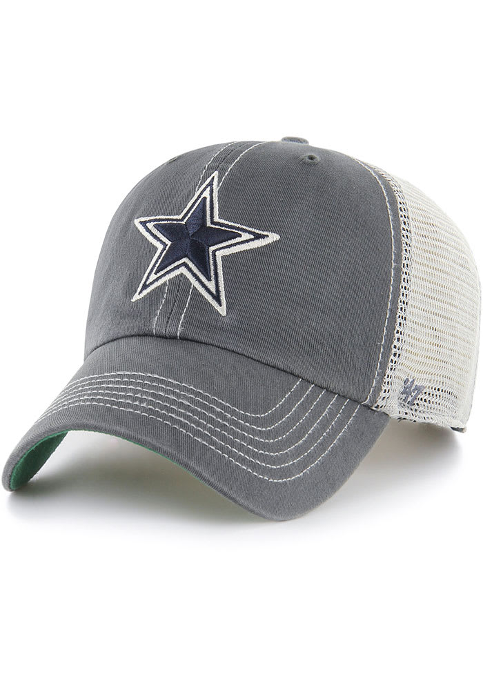 47 Dallas Cowboys CHARCOAL Trawler Clean Up Adjustable Hat - 41022927