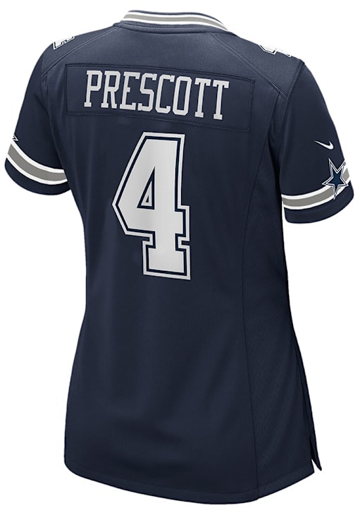 Dak Prescott Womens Dallas Cowboys NAVY Road Game Football Jersey
