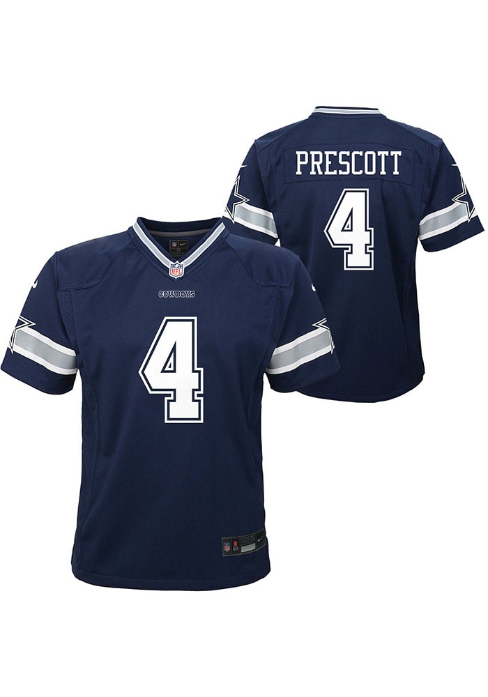 Dallas cowboys dak prescott nike navy game replica jersey on sale