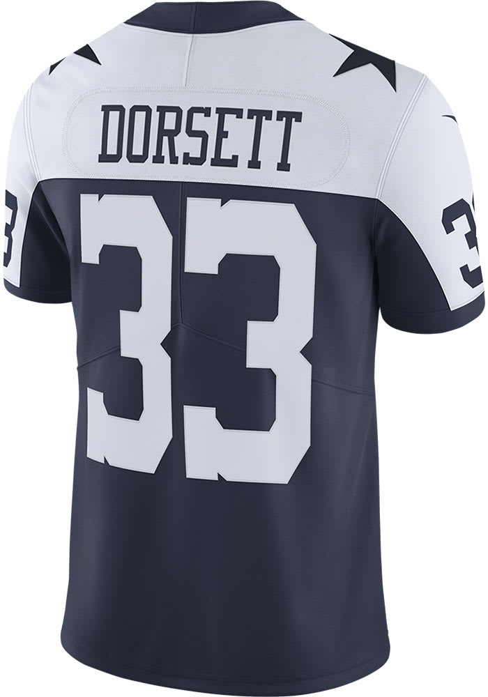 Nike Dallas Cowboys No33 Tony Dorsett Navy Blue Thanksgiving Youth Stitched NFL Vapor Untouchable Limited Throwback Jersey