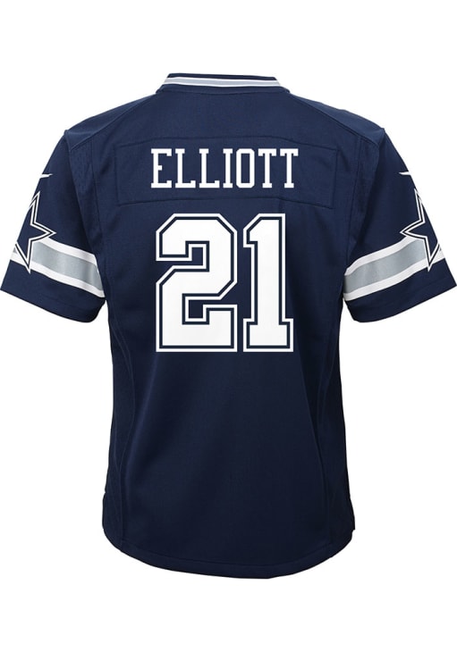 men's dallas cowboys ezekiel elliott nike navy alternate game jersey