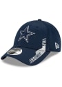 Dallas Cowboys New Era 2021 Home Sideline 9FORTY Adjustable Hat - Navy Blue