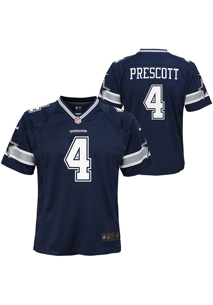 Nike Dallas Cowboys No4 Dak Prescott Royal Youth Stitched NFL Limited NFC 2019 Pro Bowl Jersey