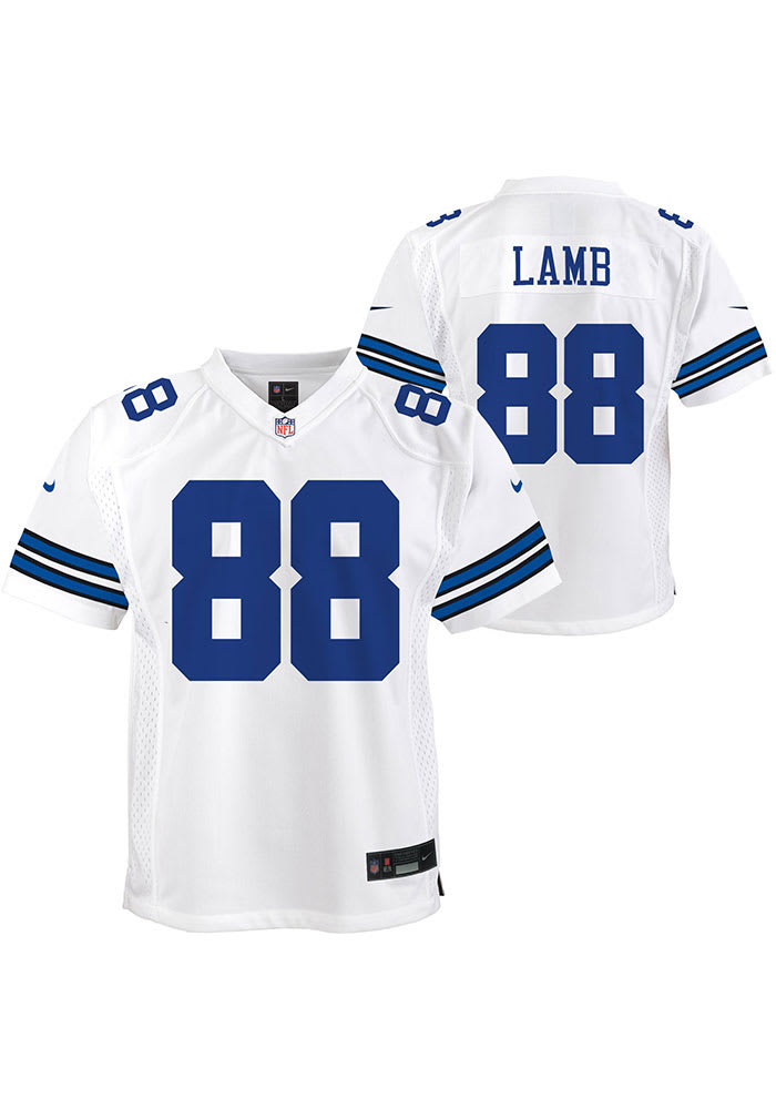 NTT WEST ユニフォーム 34番 ホワイト ネイビー Dallas Cowboys CeeDee Lamb Youth Game WHITE Nike Football Jersey