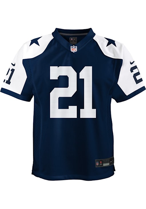 Dallas Cowboys Ezekiel Elliott Youth Alt Game NAVY Nike Football