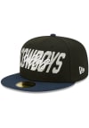 Main image for New Era Dallas Cowboys Mens Black 2022 NFL Draft 59FIFTY Fitted Hat