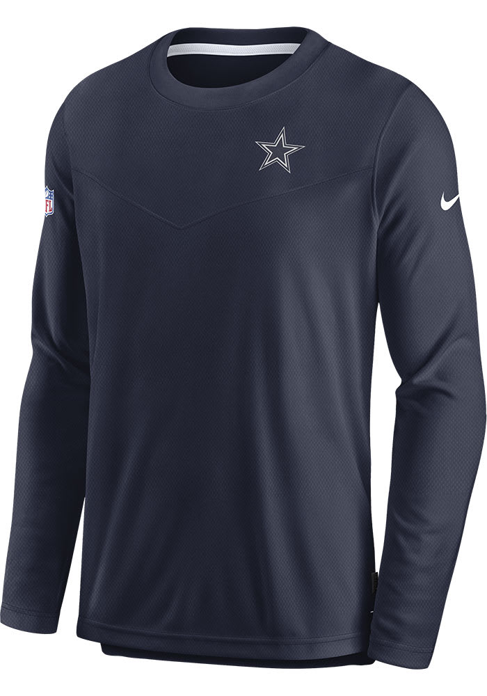 Nike Dallas Cowboys Long Sleeve DRI FIT Sweatshirt Navy Blue