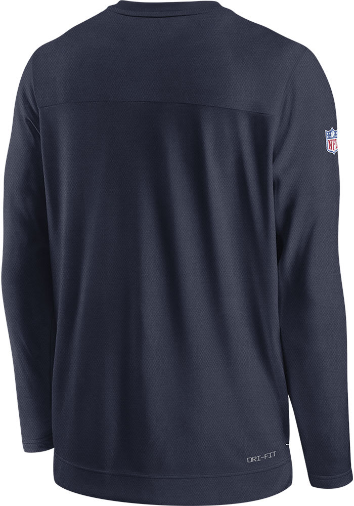 Nike Dallas Cowboys Mens Long Sleeve NAVY DRI-FIT Sweatshirt