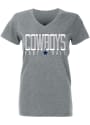 Dallas Cowboys Womens Presley T-Shirt - Charcoal