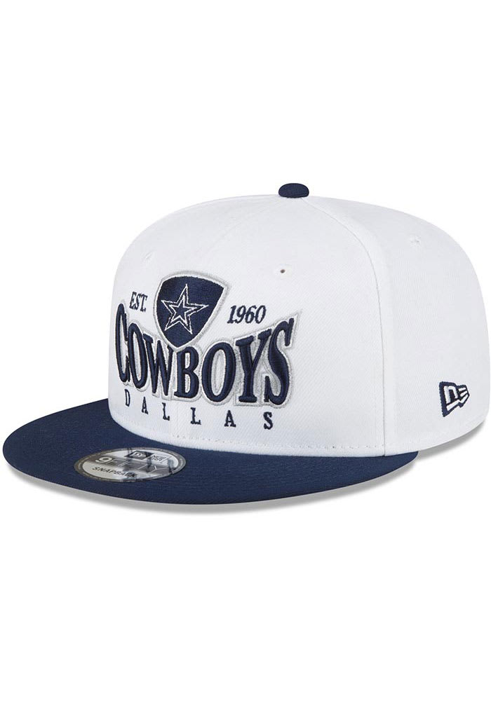 Dallas Cowboys New Era Crest 9FIFTY Snapback Hat WHITE