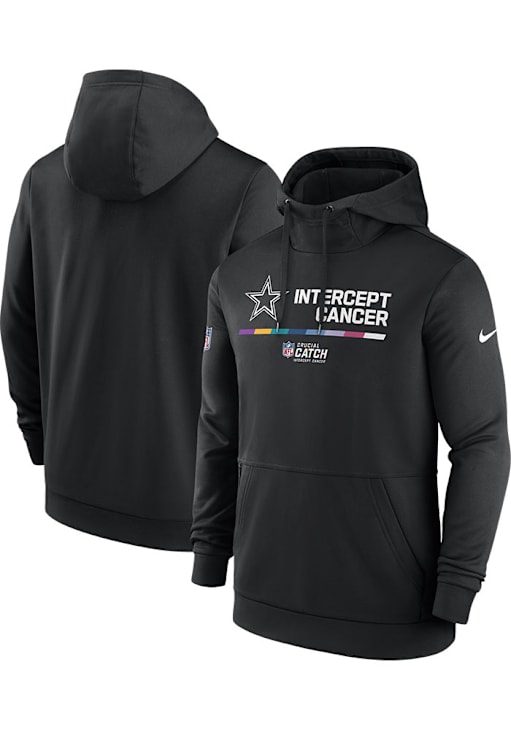 Dallas Cowboys Mens Nike BLACK CRUCIAL CATCH Hood 41024095