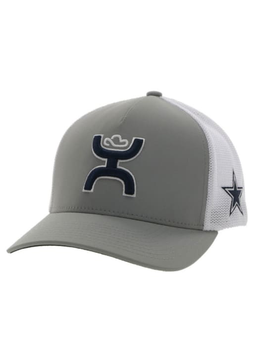 HOOey NFL Dallas Cowboys Grey/ White-Trucker Cap