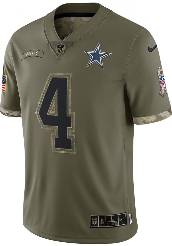 Dallas Cowboys No54 Jaylon Smith Men's Nike 2019 Olive Camo Salute To Service Limited Jersey