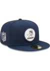 Main image for New Era Dallas Cowboys Mens Navy Blue Retro 2022 Sideline 59FIFTY Fitted Hat