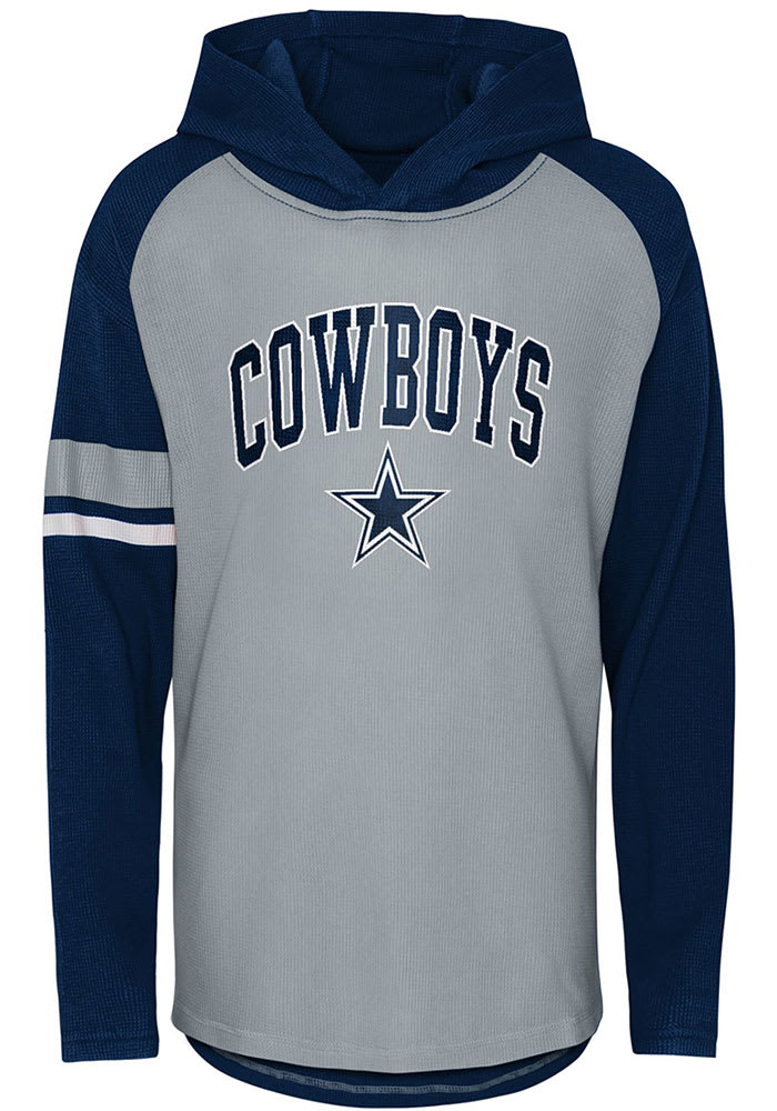 Dallas Cowboys Youth Navy Blue Playbook Lightweight Long Sleeve Hoodie