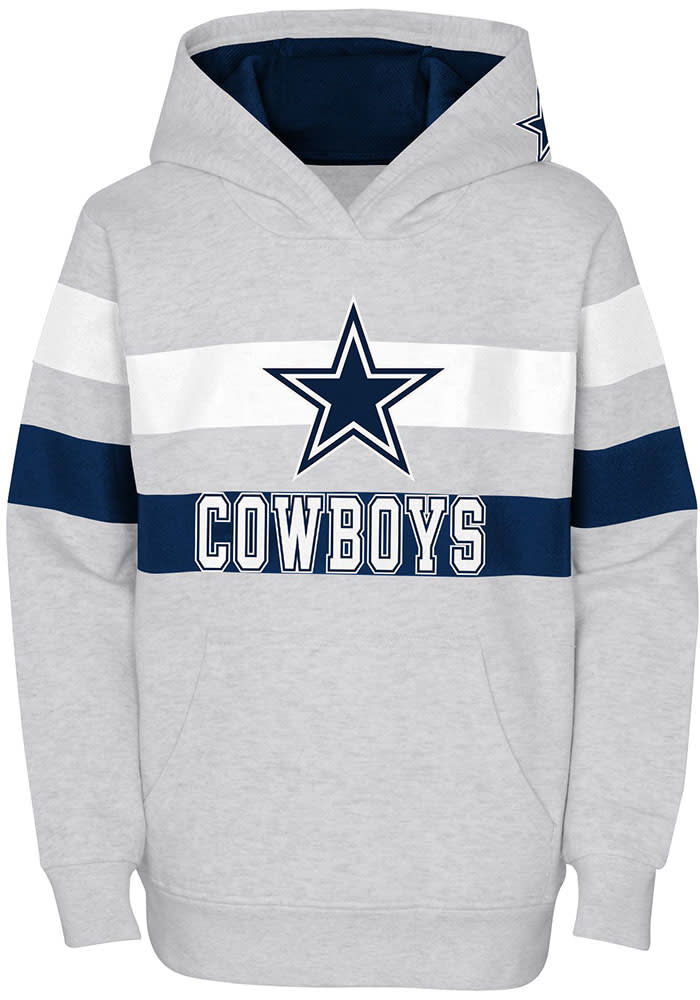 Dallas Cowboys Youth Grey Dynamic Duo Long Sleeve Hoodie