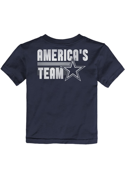 Nike Dallas Cowboys Toddler Navy Blue Nike Back Slogan Short Sleeve T-Shirt
