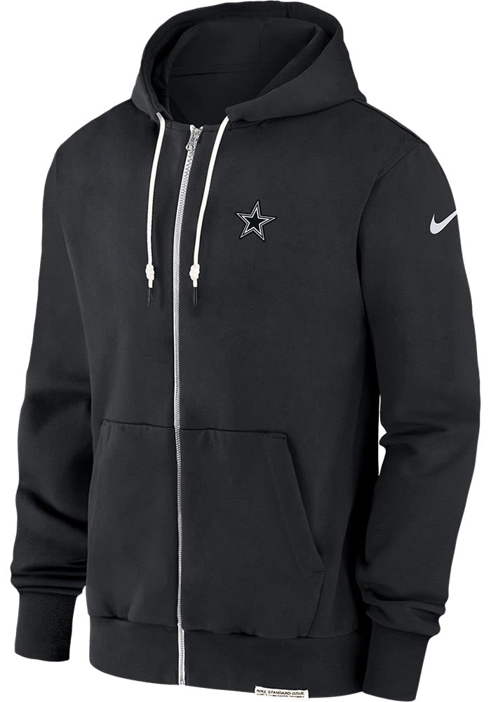 Nike Dallas Cowboys Black Sideline Player Full Zip Long Sleeve Full Zip Jacket Black 61 COTTON 39 POLYESTER Size XL Rally House