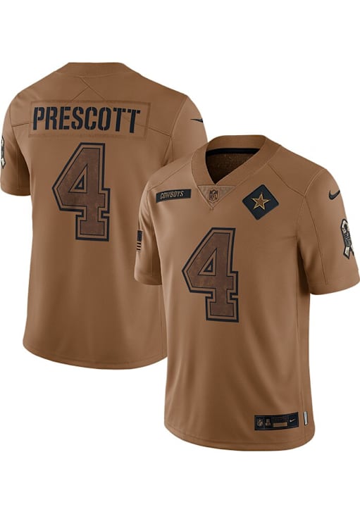 Dak Prescott Dallas Cowboys BROWN Salute To Service Jersey 41024669
