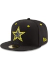 Main image for New Era Dallas Cowboys Mens Black Volt Alt 59FIFTY Fitted Hat