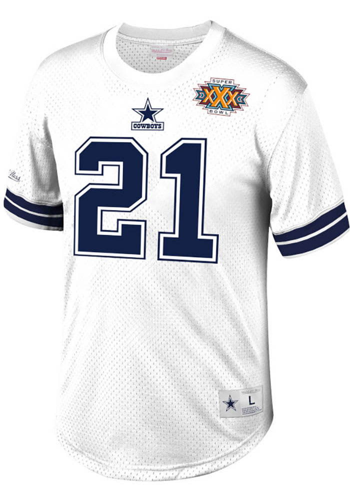 Dallas Cowboys Deion Sanders WHITE Mesh Name and Number