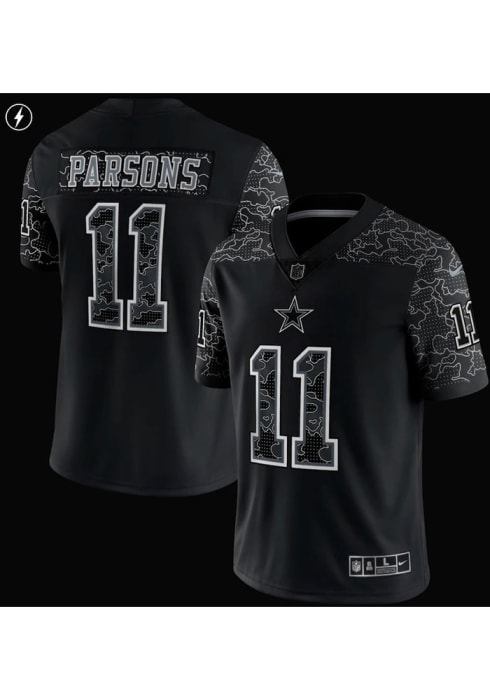 Men's Dallas Cowboys Micah Parsons Nike Black RFLCTV Limited Jersey