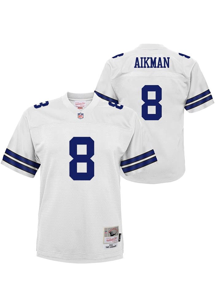 Dallas Cowboys Troy Aikman Boys Legacy Home White Football Jersey