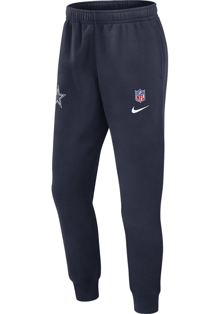 Nike Dallas Cowboys Mens Navy Blue Sideline Club Fleece Design Sweatpants