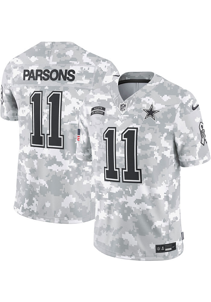 Micah Parsons Dallas Cowboys Mens White Salute to Service Limited
