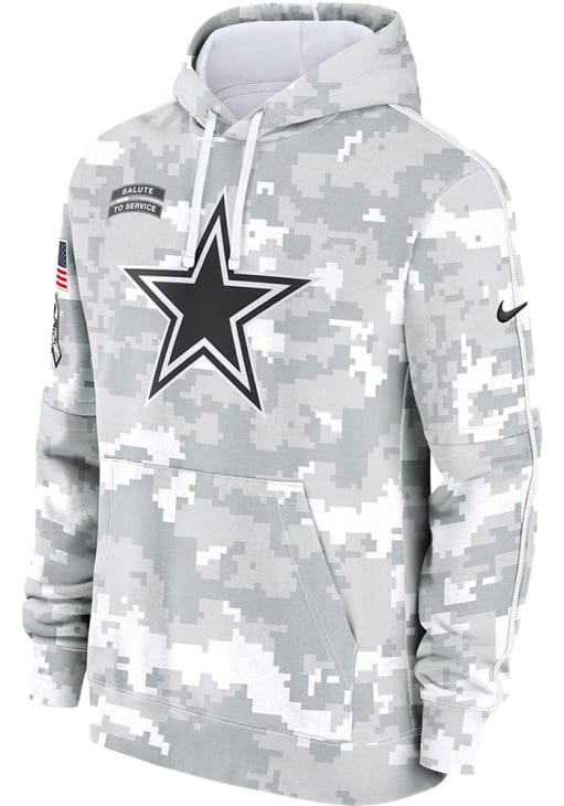 Nike Dallas Cowboys Mens White Salute to Service Big and Tall Hooded Sweatshirt
