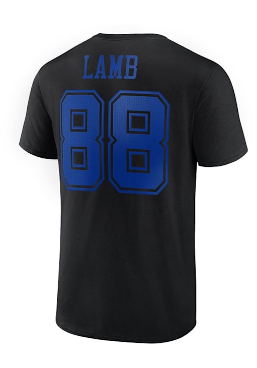 CeeDee Lamb Dallas Cowboys Black Icon Short Sleeve Player T Shirt