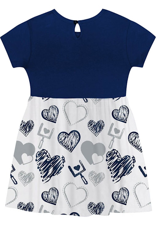 Dallas Cowboys Toddler Girls NAVY All Heart Short Sleeve Dress