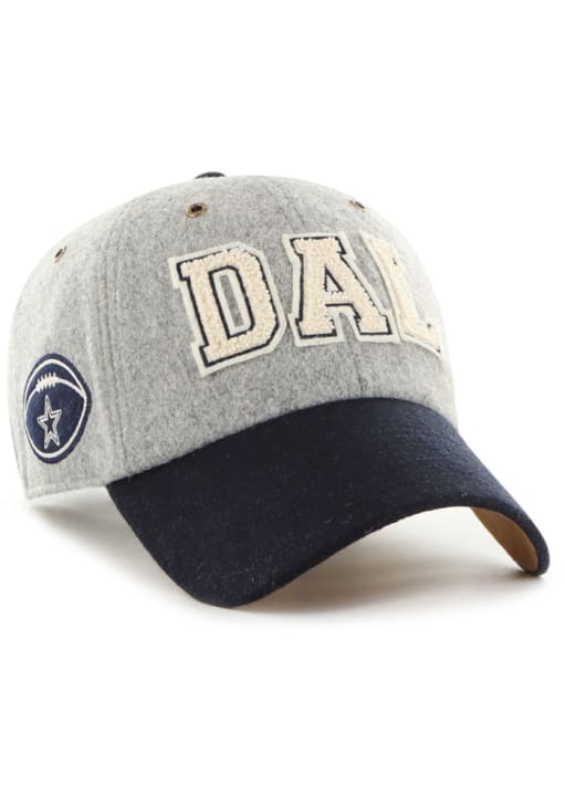 47 Dallas Cowboys Stoney Clover Lane Block Clean Up Adjustable Hat - Grey
