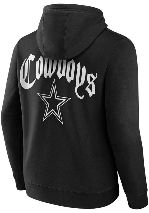 Dallas Cowboys Mens Black Old English Long Sleeve Hoodie