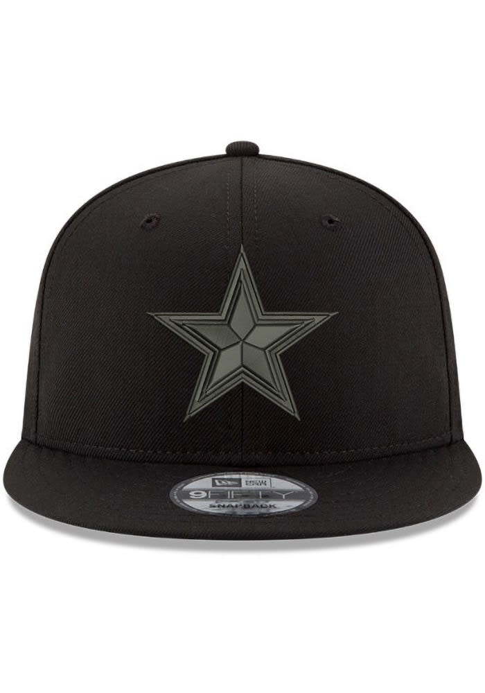 Dallas Cowboys New Era BLACK Tonal Basic 9FIFTY Design Snapback