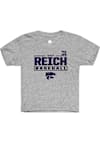 Main image for Jonah Reich Youth Grey K-State Wildcats NIL Stacked Box Short Sleeve Player T-Shirt