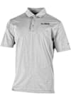 Main image for Mens Illinois Fighting Illini Grey Columbia Heat Seal Double Hit Short Sleeve Polo Shirt