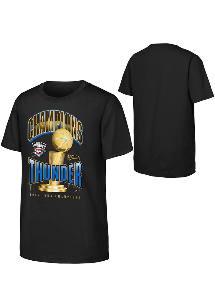 NBA2025年　OKC Thunder チャンピオンTシャツ　キッズLサイズ Youth Oklahoma City Thunder 2025 NBA Champions Comic T-Shirt