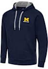 Main image for Mens Michigan Wolverines Navy Blue Antigua Victory Kinesiology Hooded Sweatshirt