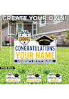 Main image for White Pitt Panthers Personalized Congratulations Grad Yard Sign