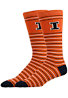 Main image for Stripe Illinois Fighting Illini Mens Dress Socks - Orange