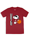 Main image for Indiana Hoosiers Peanuts Joe Cool Basketball Short Sleeve T Shirt - Crimson
