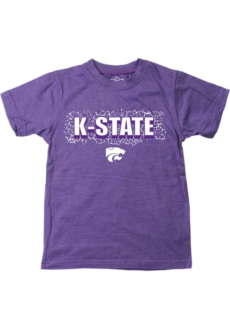 Boys Purple K-State Wildcats Blended Short Sleeve Fashion Tee