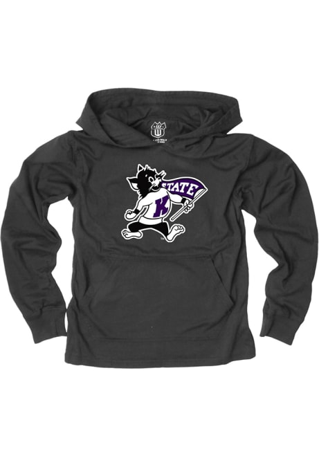 Youth K-State Wildcats Black Wes and Willy Jersey Long Sleeve Hooded Sweatshirt