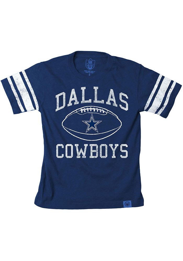 Wes and Willy Dallas Cowboys Toddler Navy Blue Football Jersey Short Sleeve T Shirt