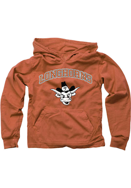 Bevo Texas Longhorns Youth Jersey Vintage Arch BURNTORANGE Long