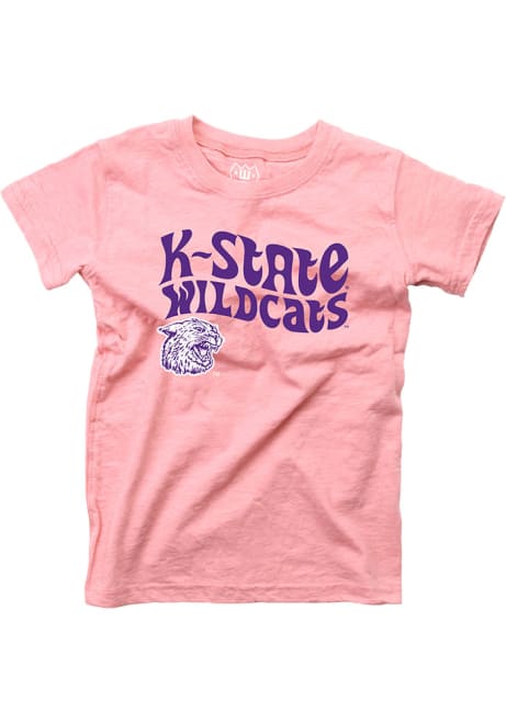 Girls Pink K-State Wildcats Arch Mascot Chant Short Sleeve T-Shirt